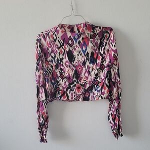 Women's Pink Patterned Top